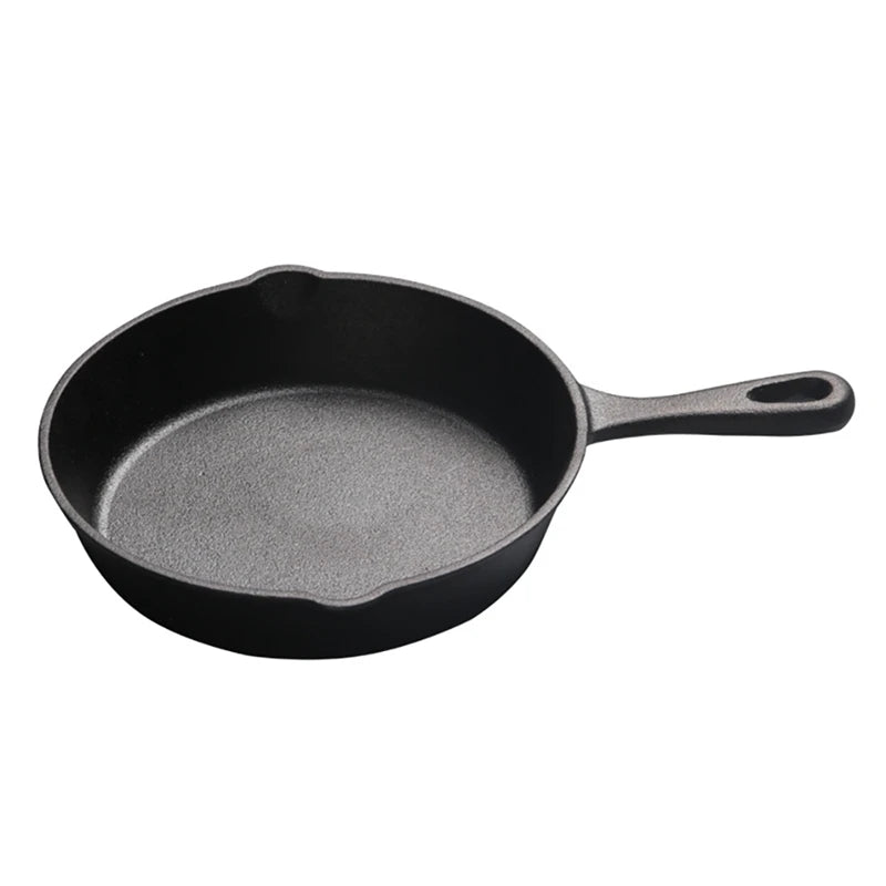 Cast Iron Skillet Pan Frying Pans Chemical Free Durable Grill Fry Pan For Indoor And Outdoor Use Grill Stovetop Black