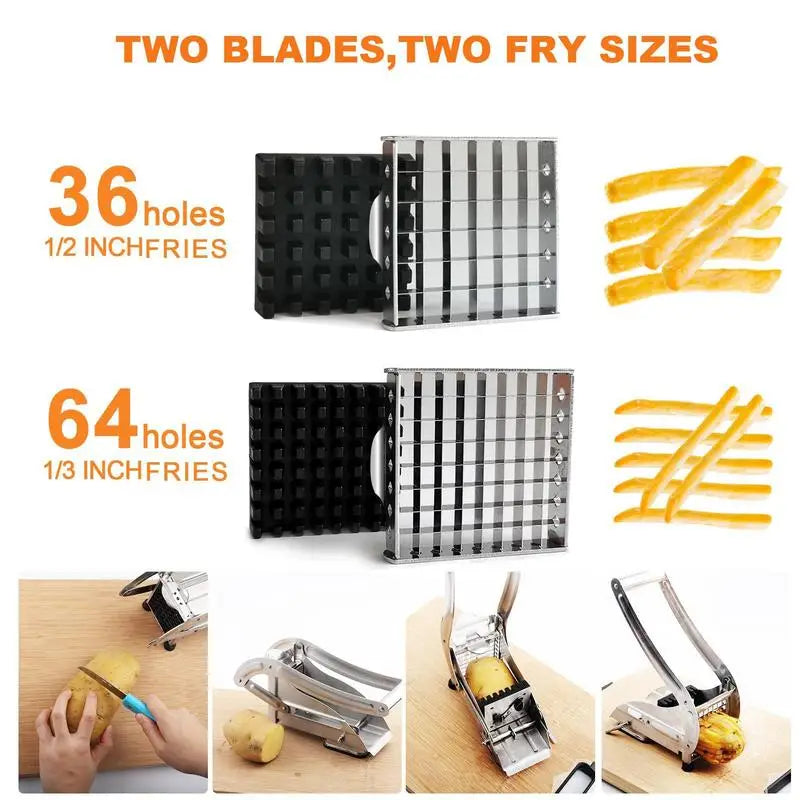 36/64 Holes French Fry Cutter French Fry Potato Chips Cutters Blades Kitchen Carrots Onions Cutting Machine Chips Cutter Part