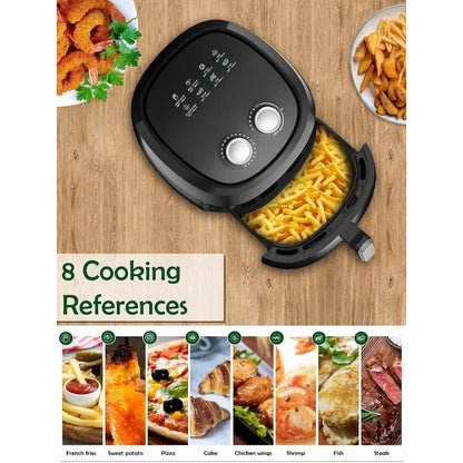 Air Fryer 8 Preset Menus 4.5 QT with Adjustable Temperature Control and Nonstick Tray