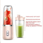 Electric Wireless Juicer With 6 Blades Juicer Fruit drink Cup Automatic Mini Electric Juicer Smoothie Blender Ice Crush 400ml