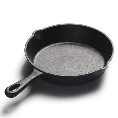 Cast Iron Skillet Pan Frying Pans Chemical Free Durable Grill Fry Pan For Indoor And Outdoor Use Grill Stovetop Black