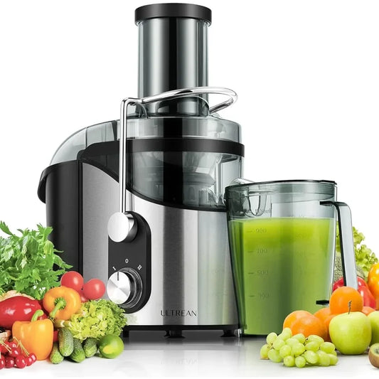 Juicer Machine, 800w Juicer with Big Mouth 3” Feed Chute, Dual Speeds Centrifugal Juice Maker for Fruits and Veggies, BPA Free