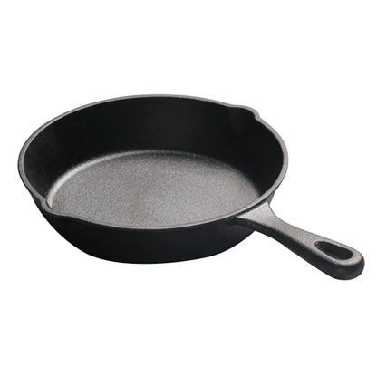 Cast Iron Skillet Pan Frying Pans Chemical Free Durable Grill Fry Pan For Indoor And Outdoor Use Grill Stovetop Black