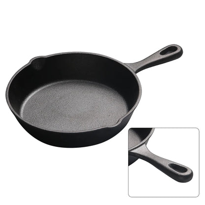 Cast Iron Skillet Pan Frying Pans Chemical Free Durable Grill Fry Pan For Indoor And Outdoor Use Grill Stovetop Black